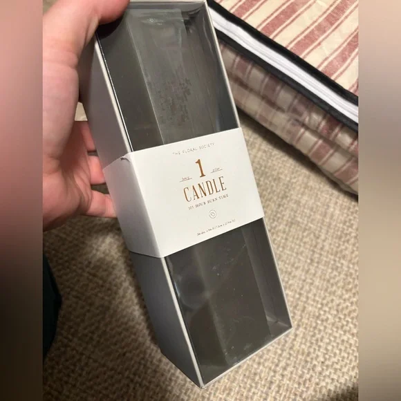 NIB Floral Society HEXAGON PILLAR CANDLE